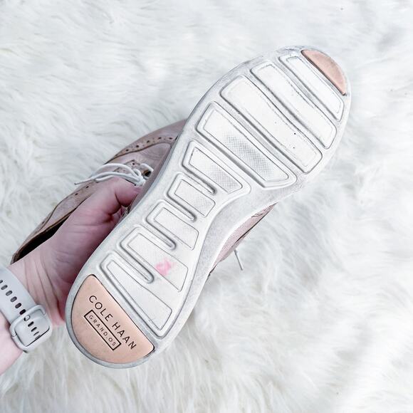 Cole Haan Original Grand Rose Gold Metallic Wingtip Oxford Sneaker - Picture 8 of 8